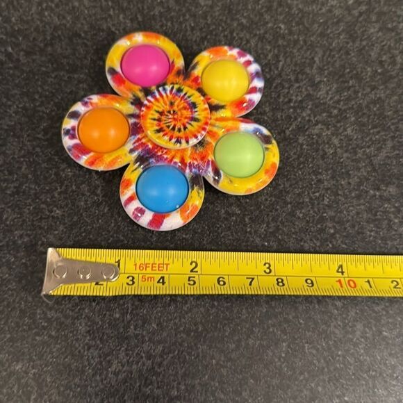 4 Tie-Dye Fidget Spinner Set- Sensory Stress Relief Toys for Kids & Adults - Picture 8 of 8